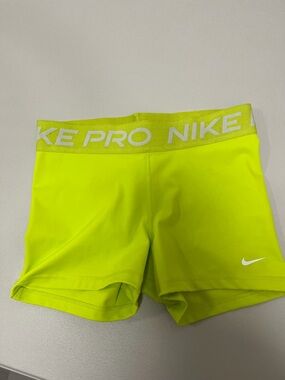 Nike Pro dri fit Neon Athletic Shorts